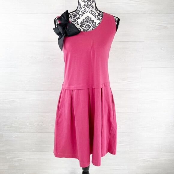 Love Moschino Glitter Bow Fit & Flare Midi Dress - Picture 1 of 9